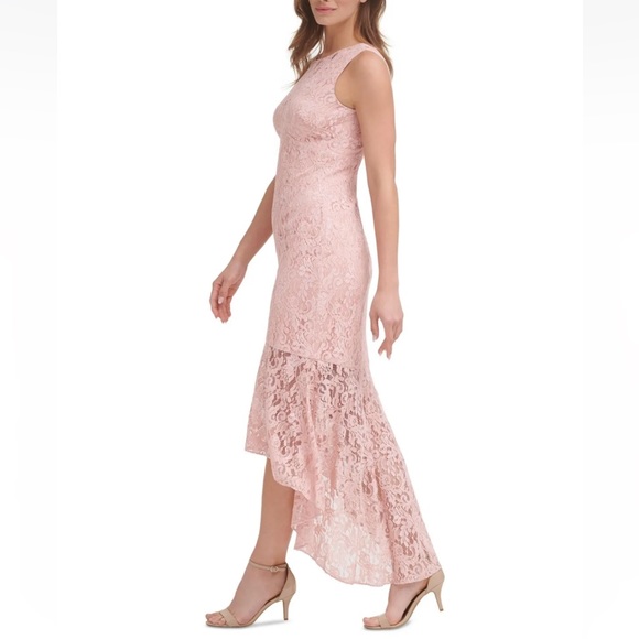 # Vince Camuto Apricot Floral Lace High-Low Cocktail Dress- New With Tag - Picture 17 of 17